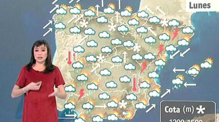 El tiempo - Lluvias en Extremadura, Madrid y ambas Castillas
