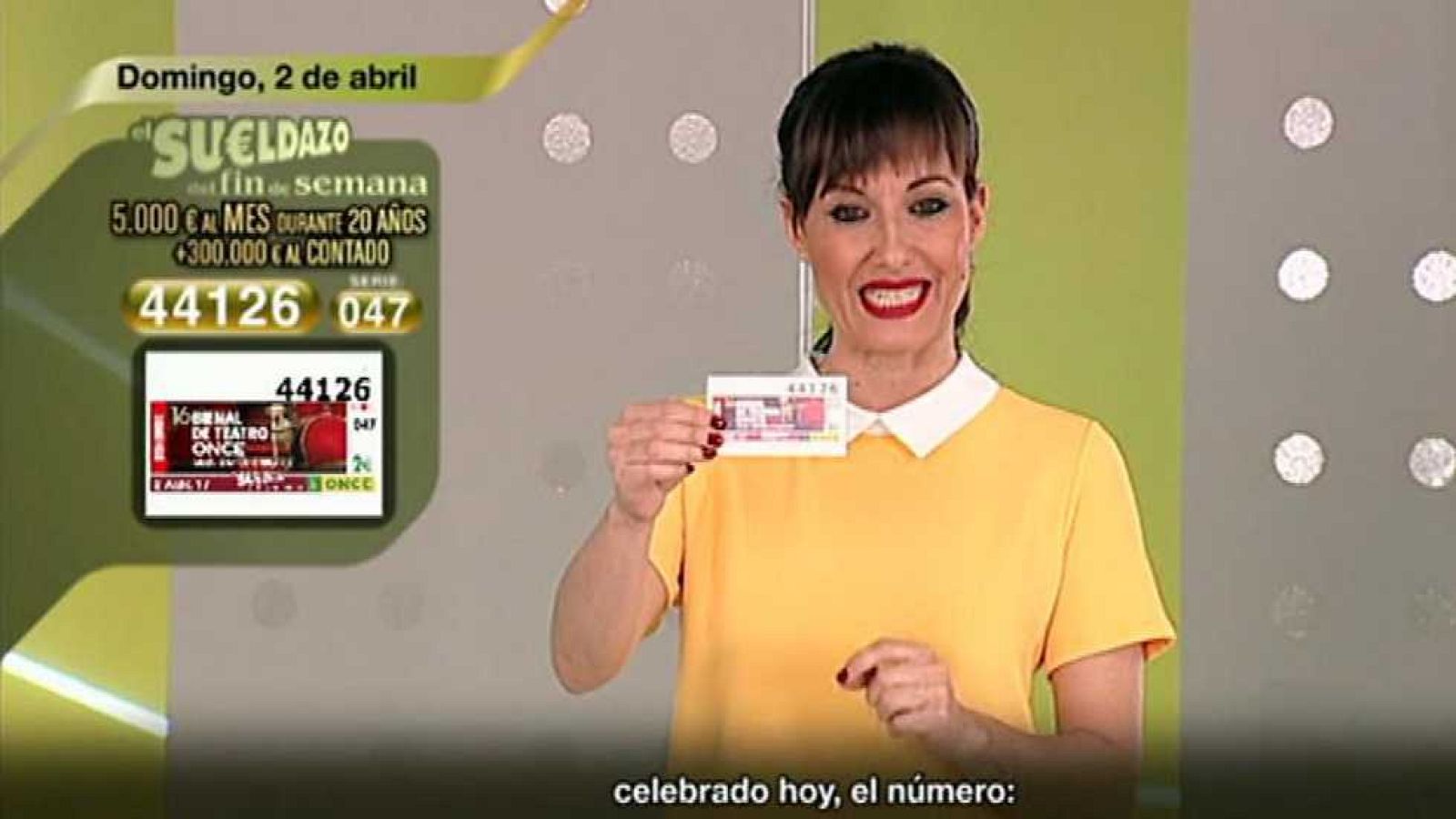 Sorteo ONCE - 02/04/17 - ver ahora