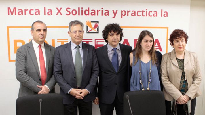Telediario 1 - Las ONG presentan su campaña para que los contribuyentes marquen la "X solidaria"