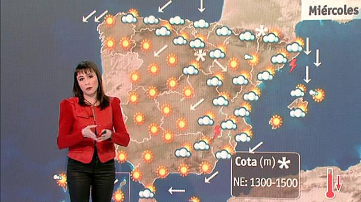 El tiempo - La AEMET prevé para este miércoles nubes en el norte y descenso térmico en el interior y Baleares