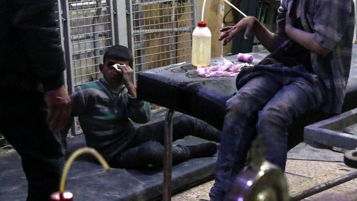 Telediario 1 - EE.UU., Reino Unido y Francia culpan a Asad del ataque químico, y Rusia a los rebeldes