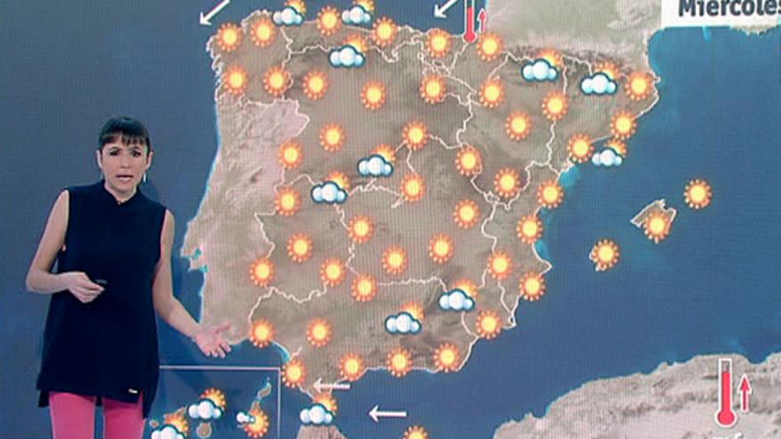 La Agencia Estatal de Meteorología (Aemet) prevé para este miércoles 12 de abril tiempo estable en todo el país, con cielo despejado en la mayor parte de las zonas. No obstante, se esperan intervalos de nubes bajas en la primera mitad del día en el n