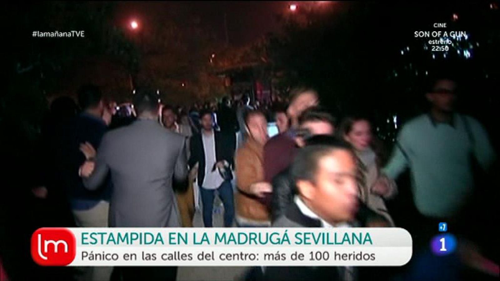 Estampida en la madrugá sevillana