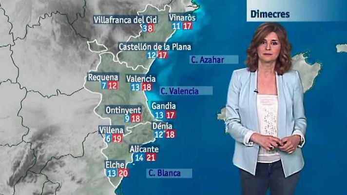 L'informatiu - Comunitat Valenciana - El tiempo en la Comunidad Valenciana - 18/04/17