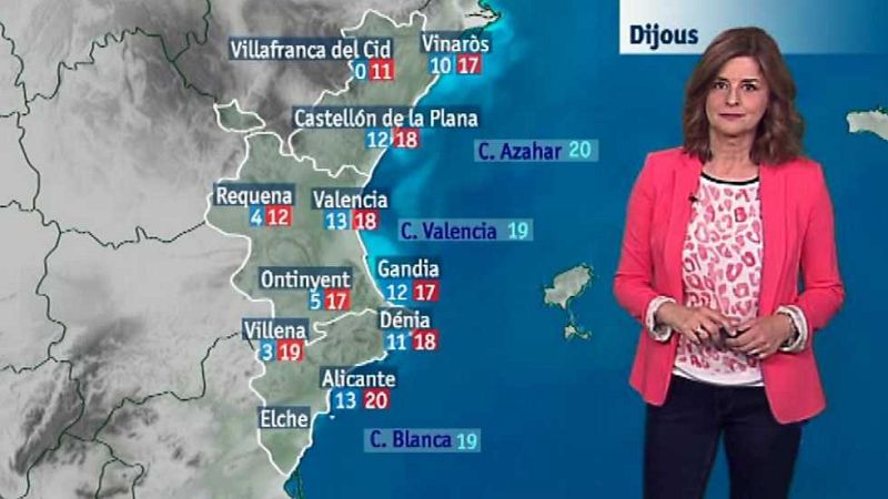 El tiempo en la Comunidad Valenciana  - 19/04/17 - ver ahora