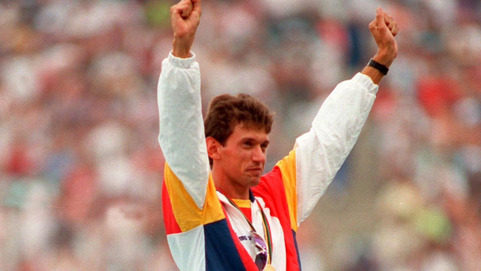 Barcelona 92. XXV Aniversario. Llegada triunfal de Daniel Plaza en 20km marcha - ver ahora