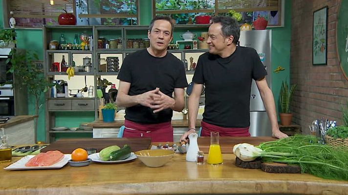 Torres en la cocina - Sopa de gambas y salmón con hinojo