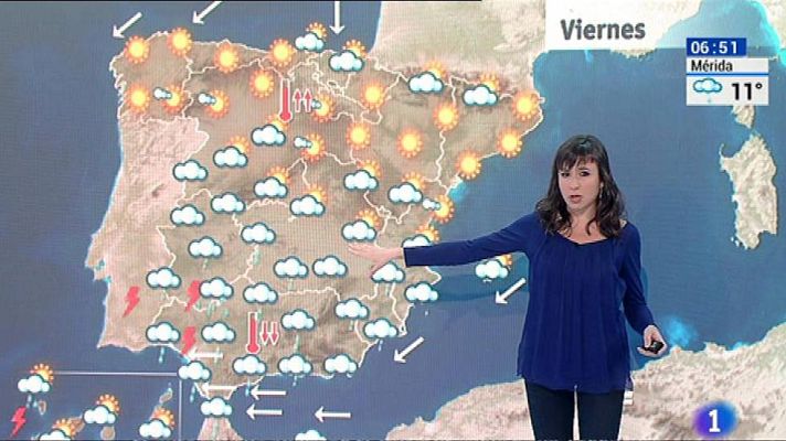 El tiempo - Cielo nuboso y temperaturas diurnas en alza con noches frías