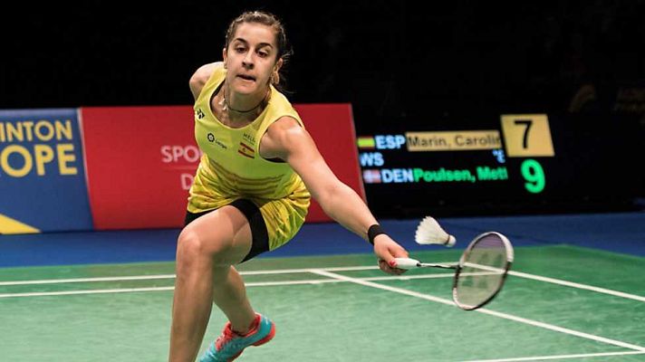 Bádminton - Campeonato de Europa. Semifinal: C. Marín - M. Poulsen