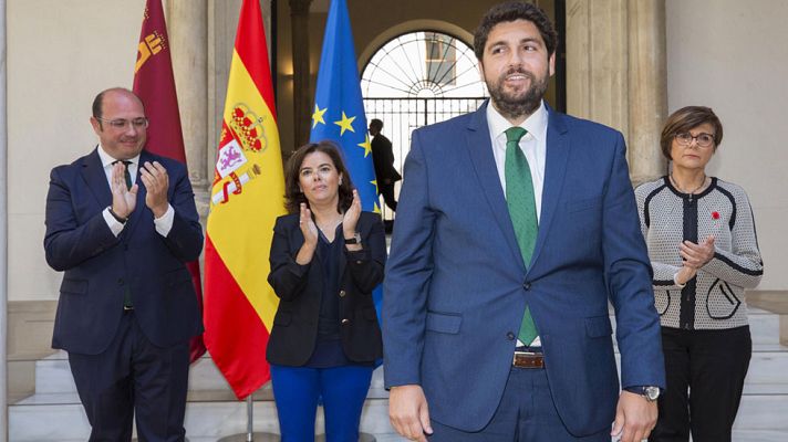 Telediario 1 - Fernando López Miras jura como presidente de la Región de Murcia y promete empleo y bajar impuestos