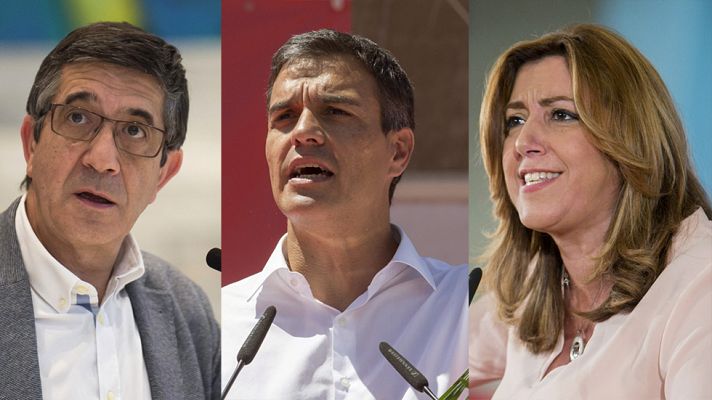 Telediario 1 - Los candidatos a liderar el PSOE continúan con su agenda