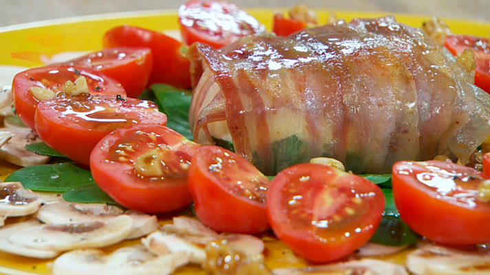 RTVE Cocina - Ensalada de espinacas, mozzarella y bacon