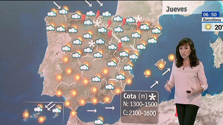 El tiempo - Descenso generalizado de las temperaturas y fuertes tormentas en el norte