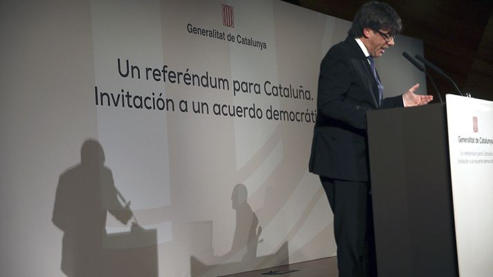 Telediario 1 - Puigdemont: "El Estado español no dispone de tanto poder para impedir tanta democracia"