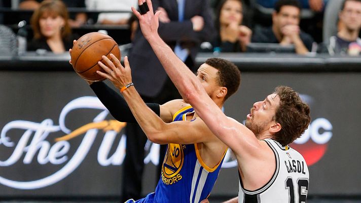 Telediario 1 - Los Spurs de Gasol caen eliminados por los Warriors