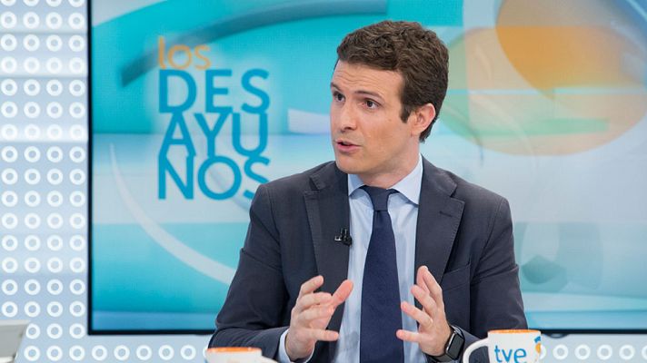 Los desayunos - Casado (PP): "No vamos a tolerar un intento de golpe de estado como es la hoja de ruta soberanista"