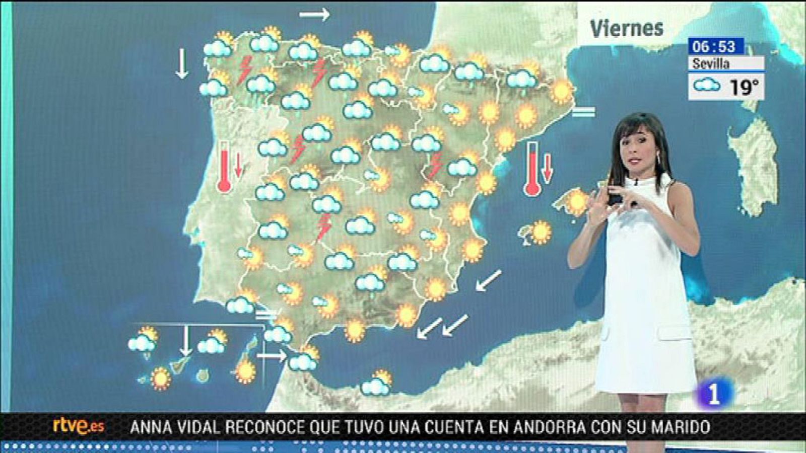 Temperaturas muy altas en el interior y fuertes tormentas en el noroeste - El tiempo | Ver