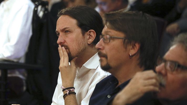 Telediario 1 - Pablo Iglesias respalda el referéndum que pretende hacer la Generalitat de Cataluña