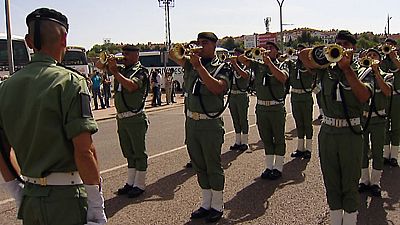 Preparativos al desfile del D�a de las Fuerzas Armadas