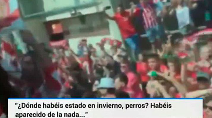 Telediario 1 - Un jugador del Girona insulta a la afición: "¿Dónde estabais en invierno, perros?