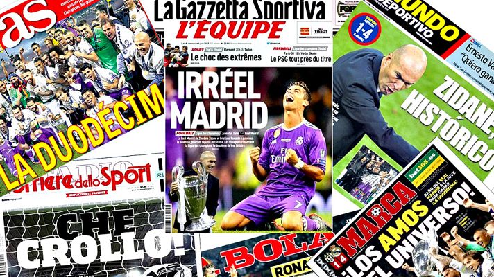 Telediario 1 - El 4-1 a la Juventus se celebró en todo el mundo por los madridistas