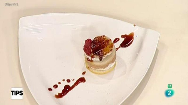 Tips - La cocina de Sergio: Lasa�a fr�a de pera, foie y queso caramelizado