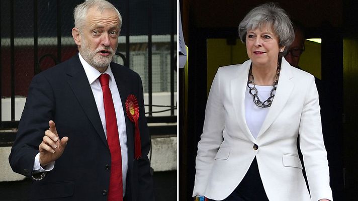 Telediario 1 - Los británicos votan entre Theresa May y Jeremy Corbyn en unas elecciones impredecibles
