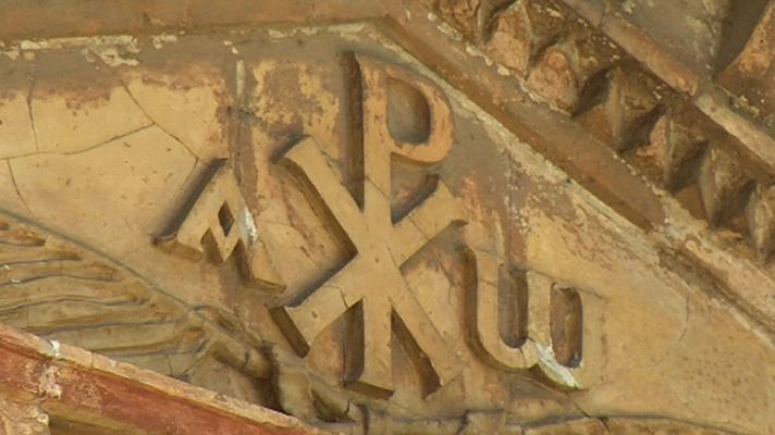 Telediario 1 - Salen a la luz algunos frescos de las catacumbas romanas de Santa Domitila en Roma