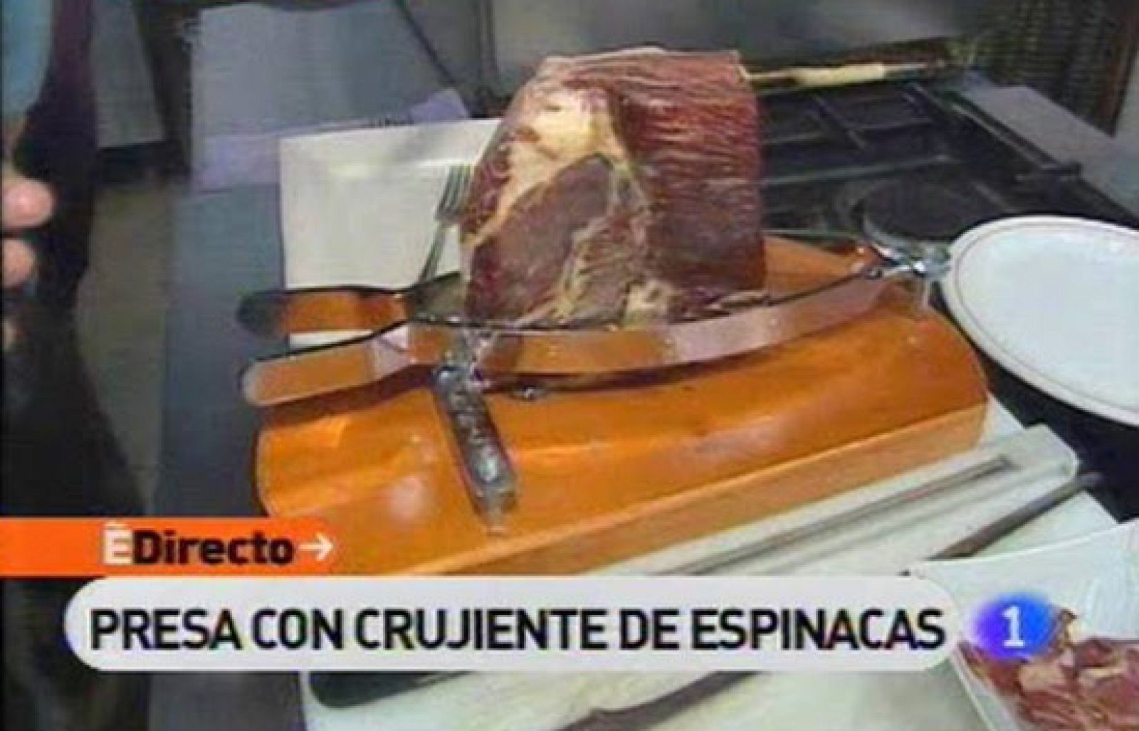 España Directo - Cerdo ibérico con crujientes de espinacas y jamón - RTVE Cocina | Ver