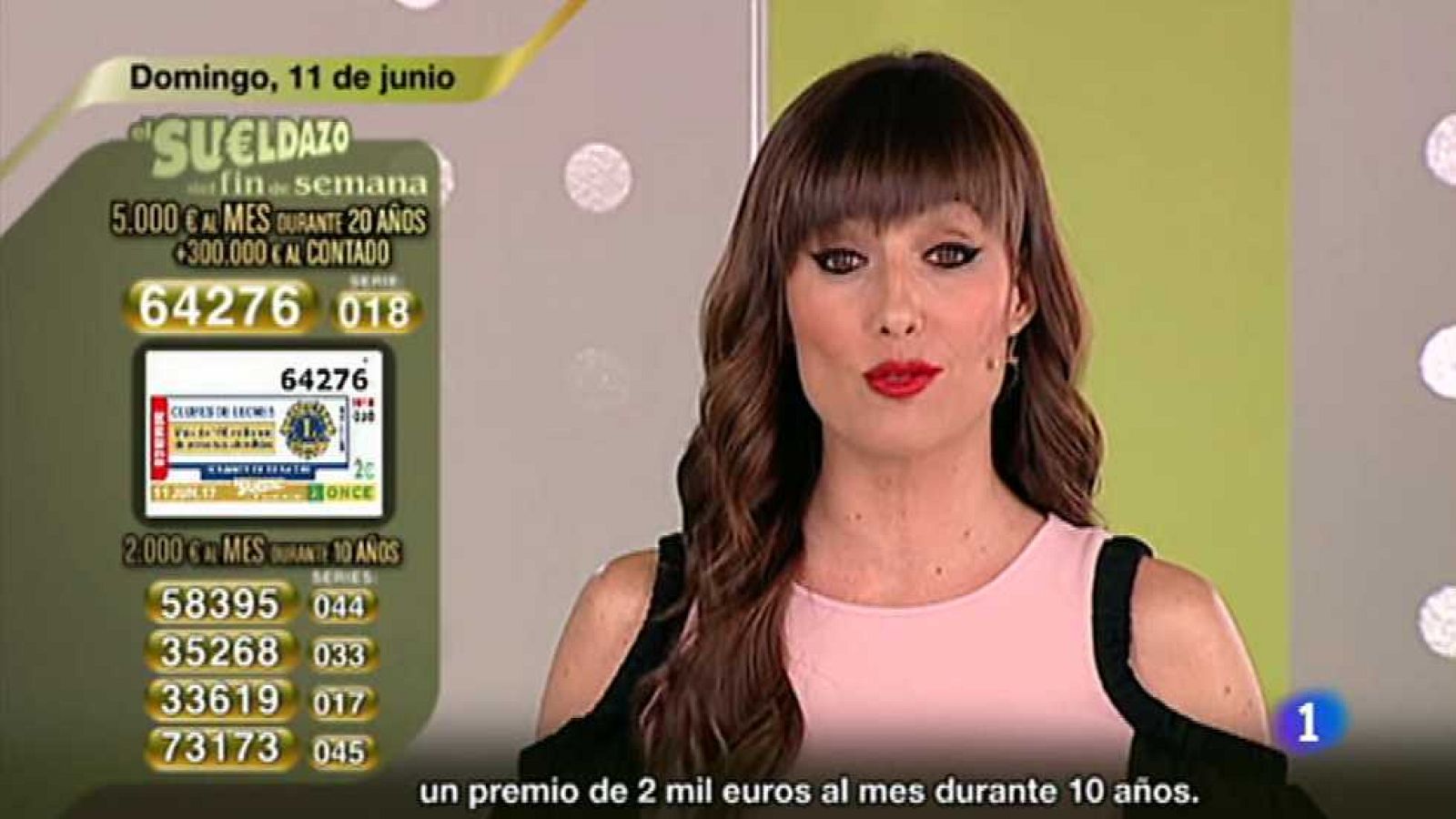 Sorteo ONCE - 11/06/17 -  ver ahora