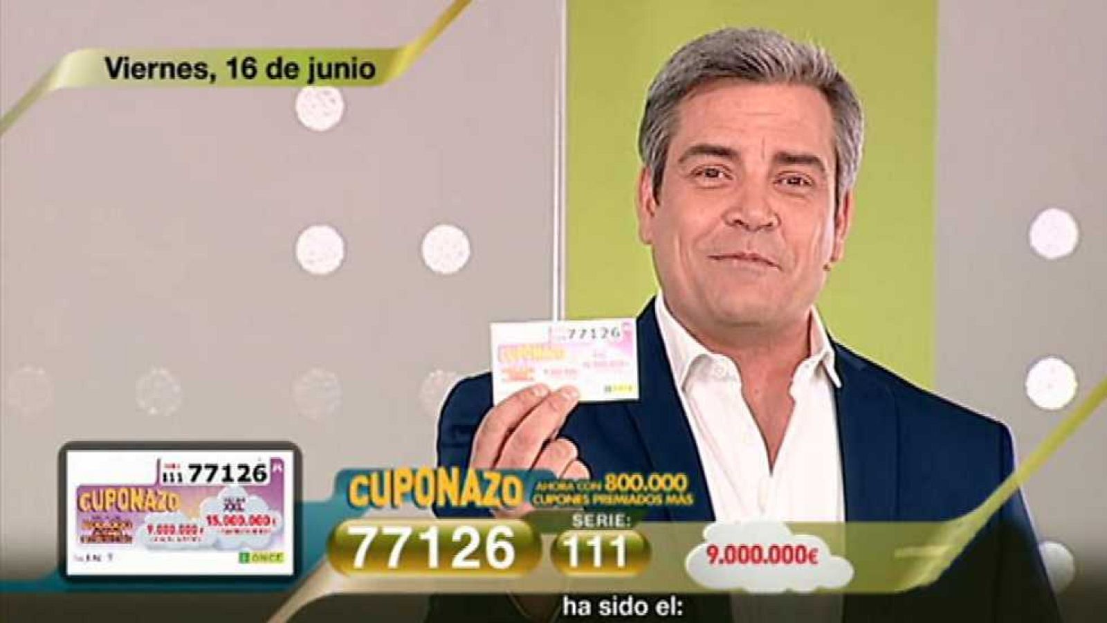 Sorteo ONCE - 16/06/17 - ver ahora