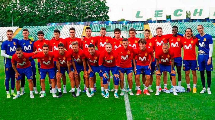 Telediario 1 - La selección sub-21 inicia el Europeo contra Macedonia