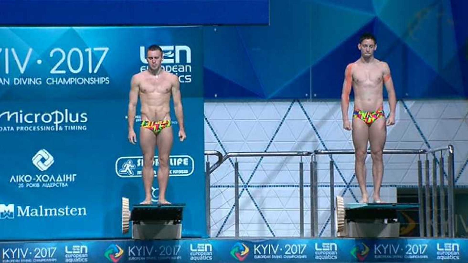 Natación - Saltos 'Campeonato de Europa'. Final 3MT Sincro Masculino  desde Kiev (Ucrania) - ver ahora