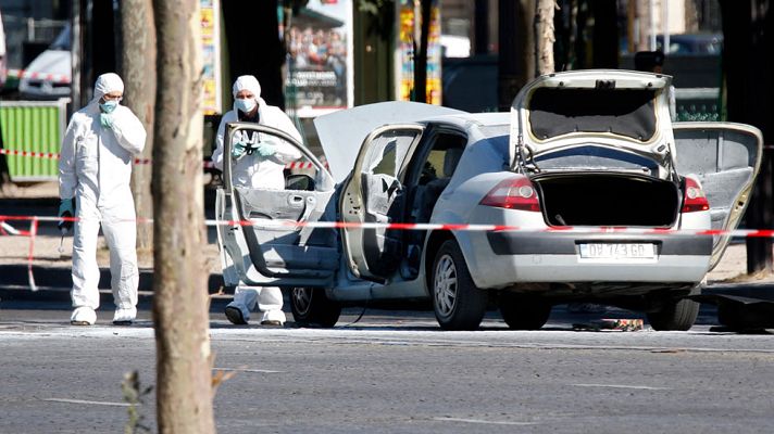 Telediario 1 - La policía continúa investigando el ataque terrorista en los Campos Elíseos