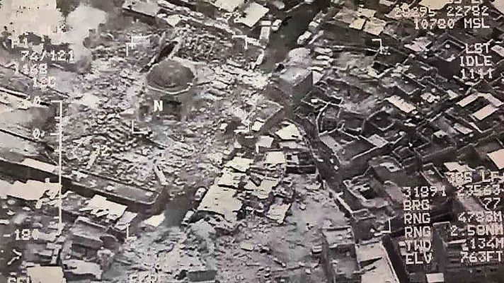 Telediario 1 - El EI destruye la icónica mezquita de Al Nuri en Mosul donde proclamó el "califato"