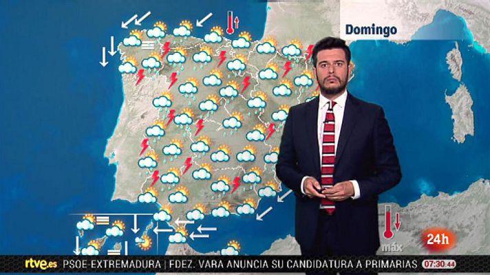 El tiempo - Bajada de los termómetros en Andalucía y Canarias y tormentas en el noroeste