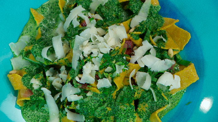RTVE Cocina - Pasta de quinoa con crema de espinacas