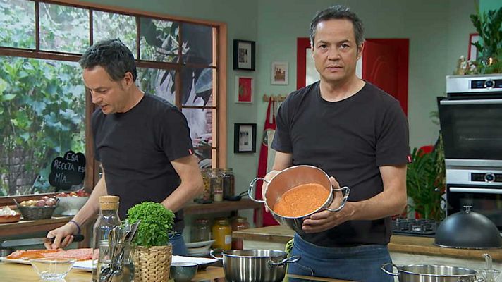 Torres en la cocina - Gambas en gabardina y picantón relleno