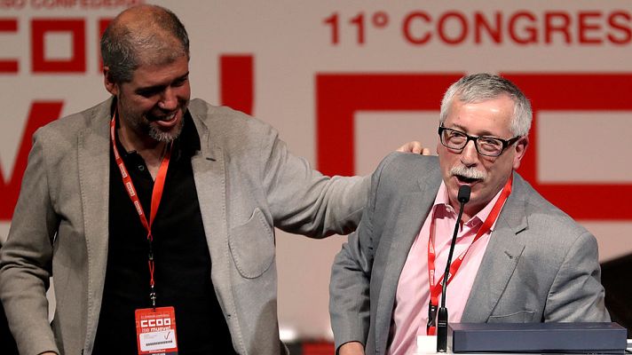 Telediario 1 - El Congreso de Comisiones Obreras en Madrid finaliza aupando a Unai Sordo al frente del sindicato