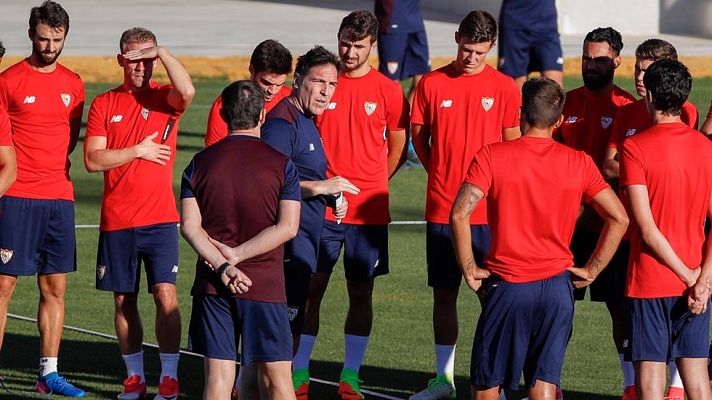 Telediario 1 - El Sevilla regresa a los entrenamientos con la previa de Champions en la mente