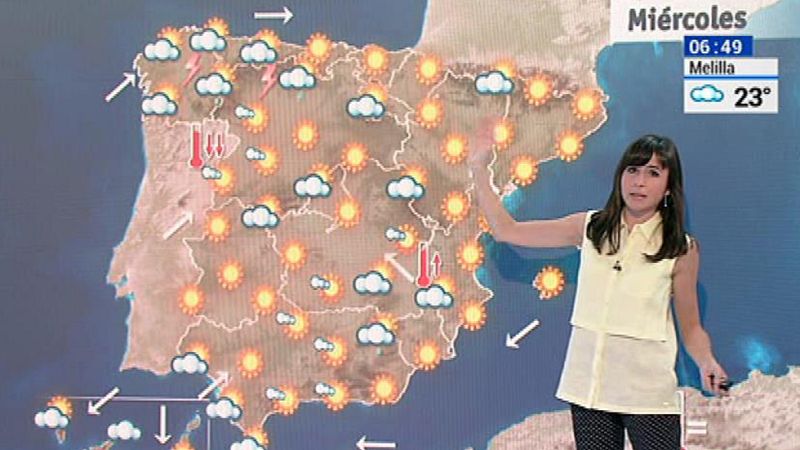 La AEMET preve para este miércoles cielo nuboso con probables tormentas en Galicia, Cantábrico y norte de Castilla y León - El tiempo | Ver