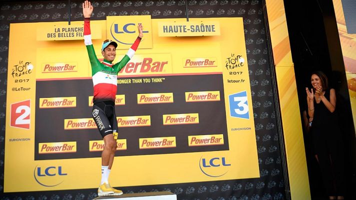 Telediario 1 - Fabio Aru iza de nuevo la bandera italiana en La Planche des Belles Filles