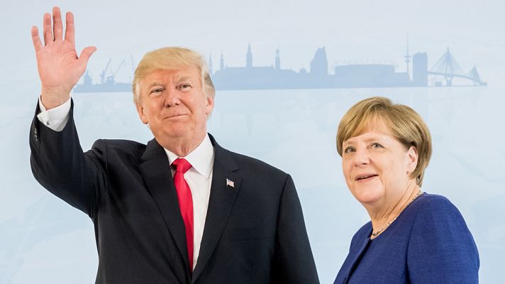 Telediario 1 - Merkel y Trump se reúnen la vispera del G20 a la espera de un consenso difícil