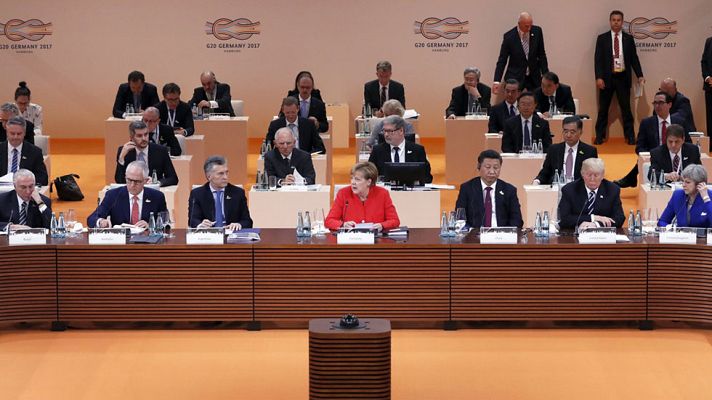 Telediario 1 - El G-20 arranca con sus debates en Hamburgo