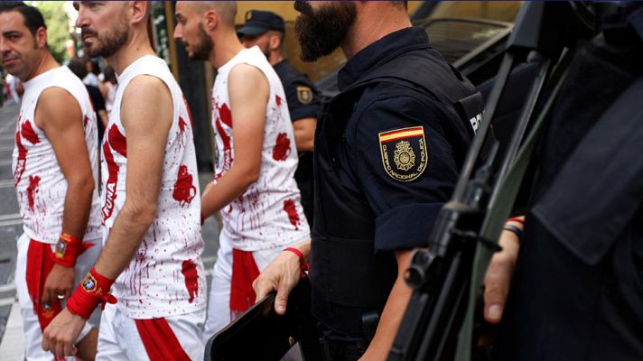 Telediario 1 - Más de 3.500 agentes velan por la seguridad en San Fermín