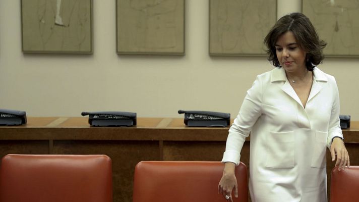 Telediario 1 - Soraya Sáenz de Santamaría critica que los independentistas no asuman sus responsabilidades