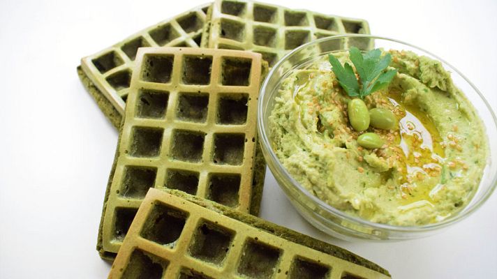 MasterChef - BloggerMC5 - Gofre verde con hummus y edamame