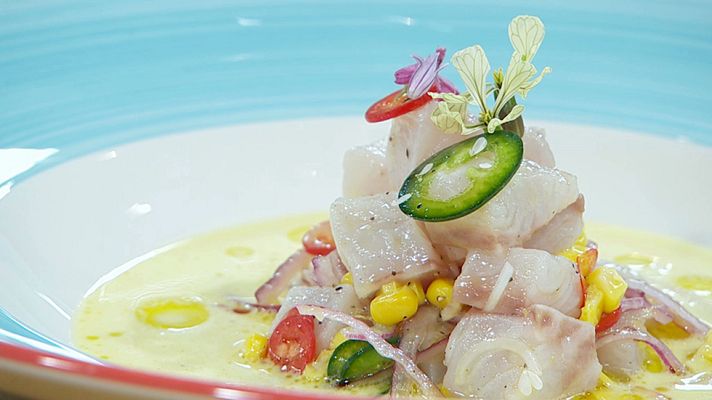 RTVE Cocina - Ceviche con sopa de maíz