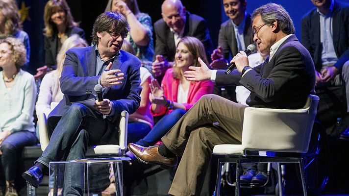 Telediario 1 - JxSi llama a "no dejarse intimidar" tras el nuevo paso del Tribunal de Cuentas para que Mas pague el 9N