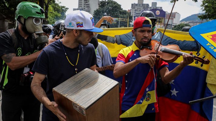 Telediario 1 - El violinista más famoso de Caracas